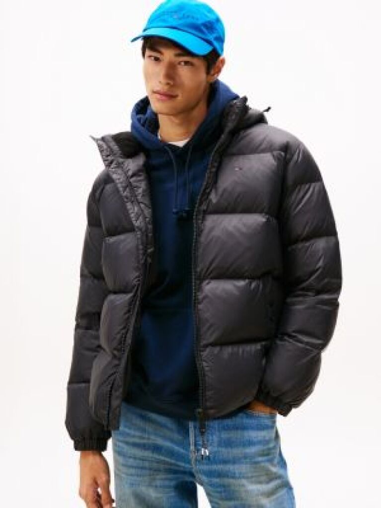 Black Water Repellent Down Jacket  Men