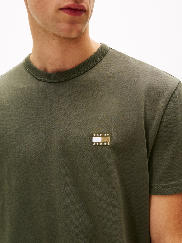 Verde Tricou Cu Guler Rotund Tommy Badge  Barbati