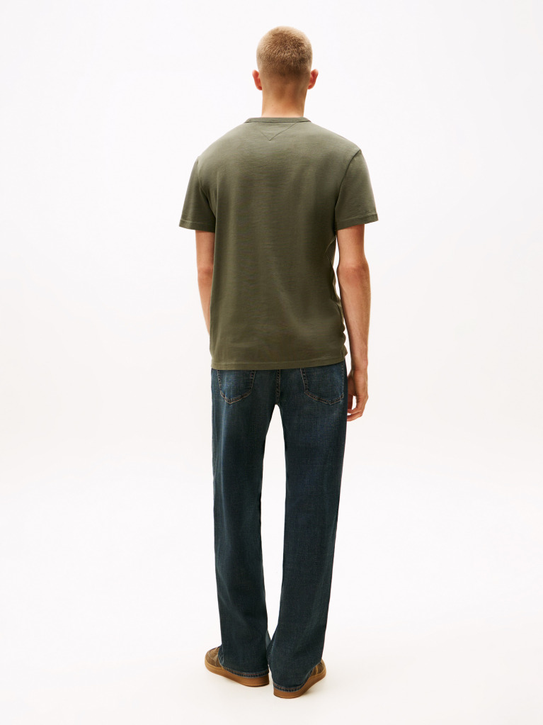 Verde Tricou Cu Guler Rotund Tommy Badge  Barbati