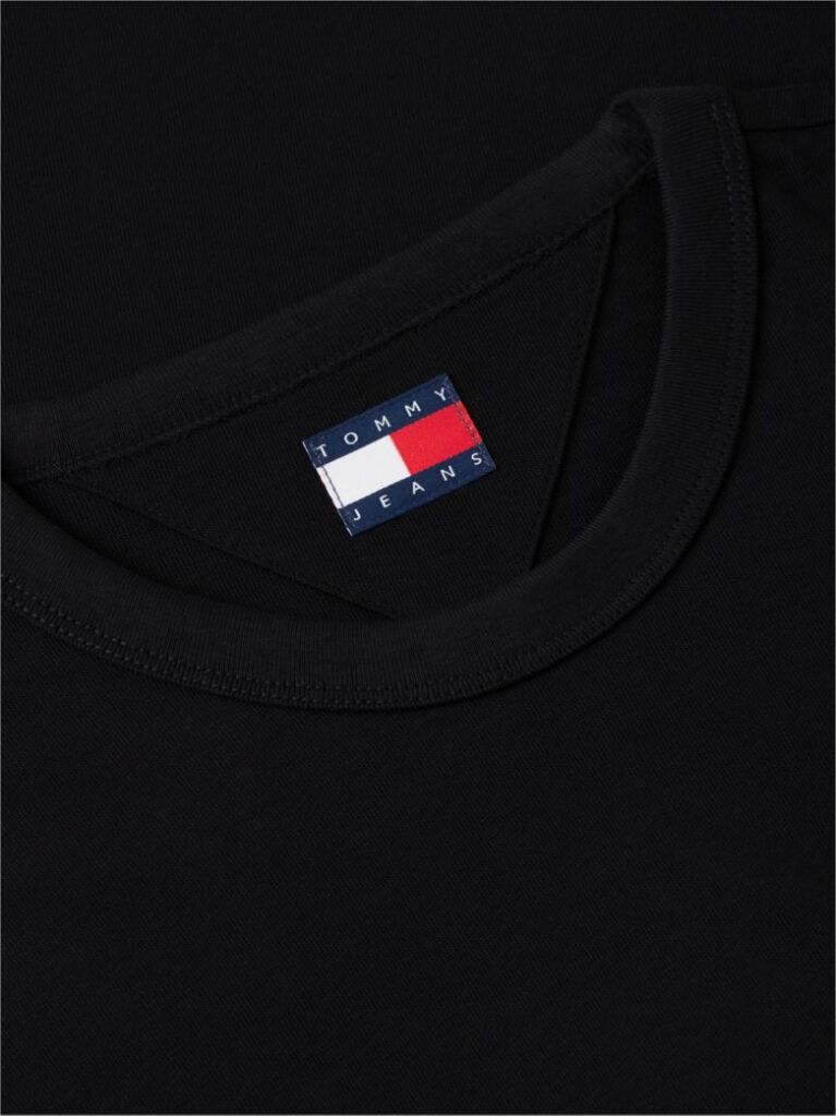Black Tommy Badge Crew Neck T-Shirt  Men