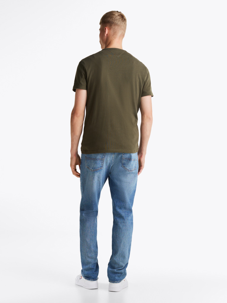 Verde Tricou Cu Guler Rotund Tommy Badge  Barbati