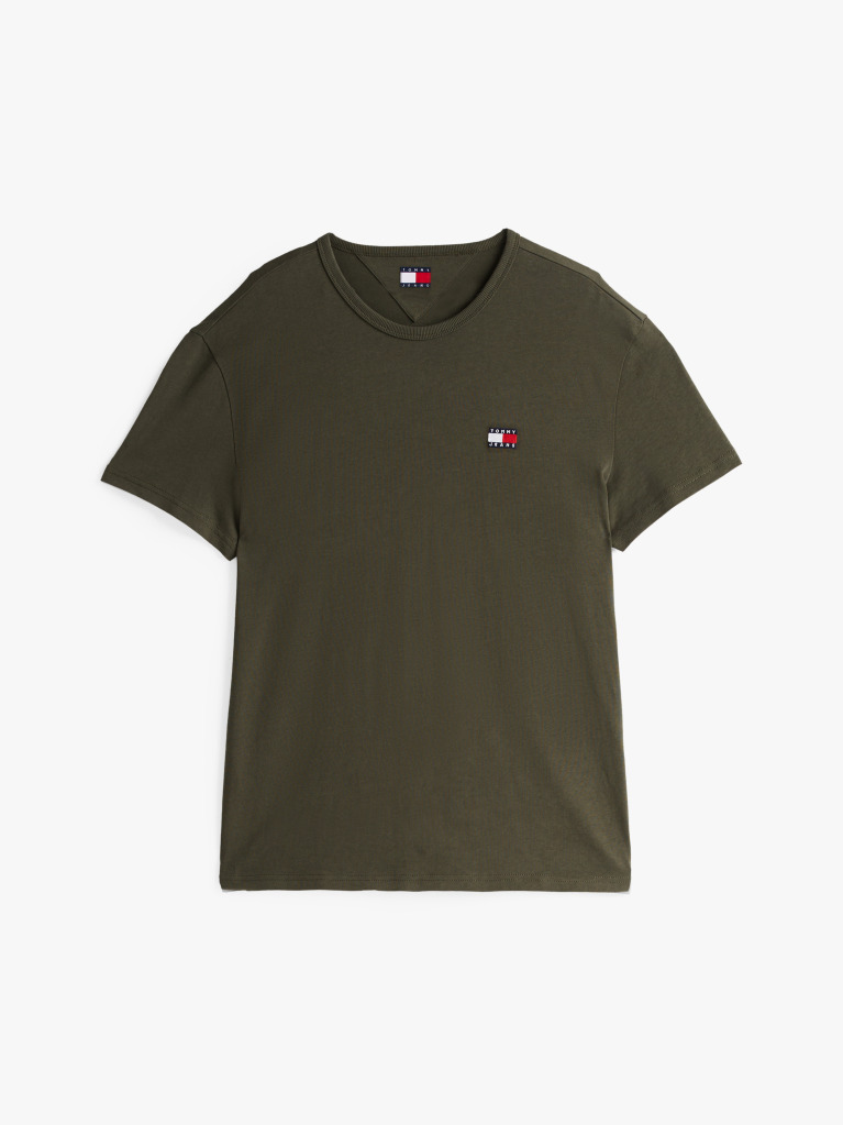 Verde Tricou Cu Guler Rotund Tommy Badge  Barbati