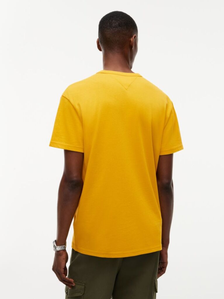 Galben Tricou Cu Guler Rotund Tommy Badge  Barbati