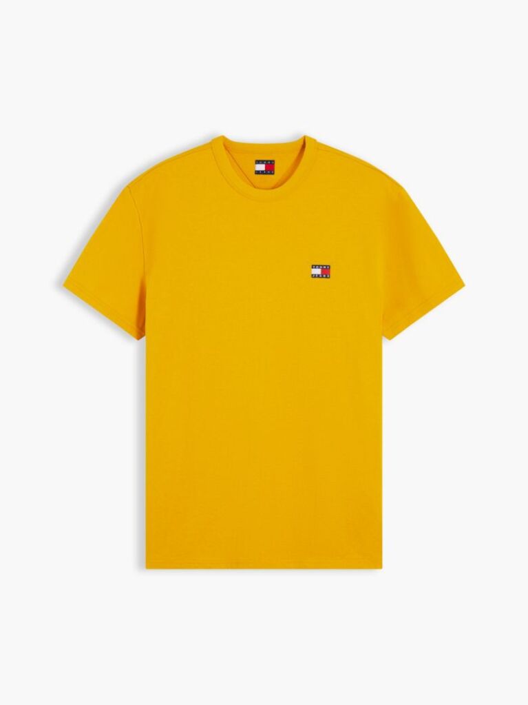 Galben Tricou Cu Guler Rotund Tommy Badge  Barbati