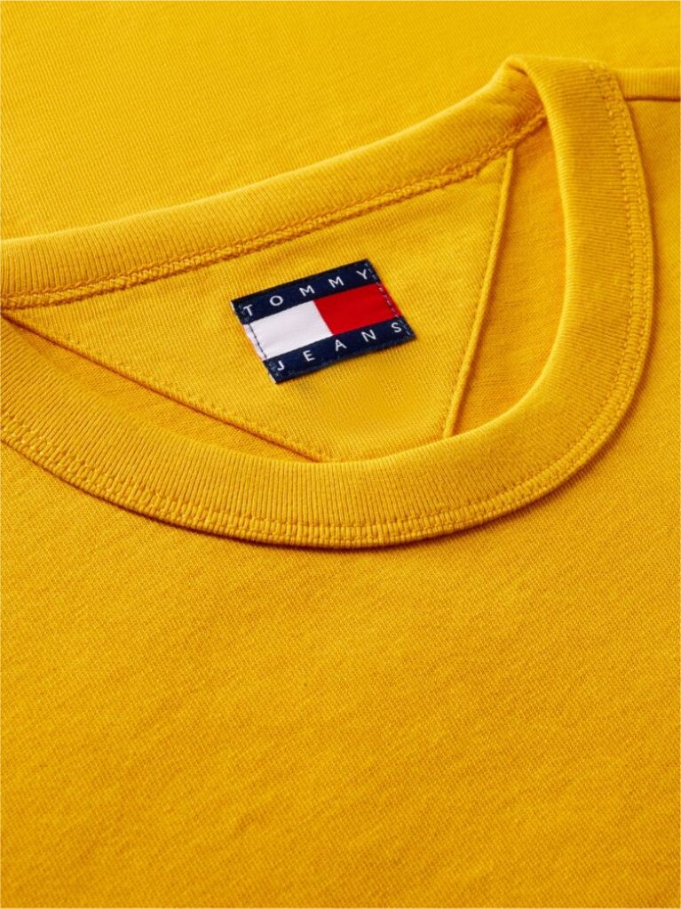 Galben Tricou Cu Guler Rotund Tommy Badge  Barbati