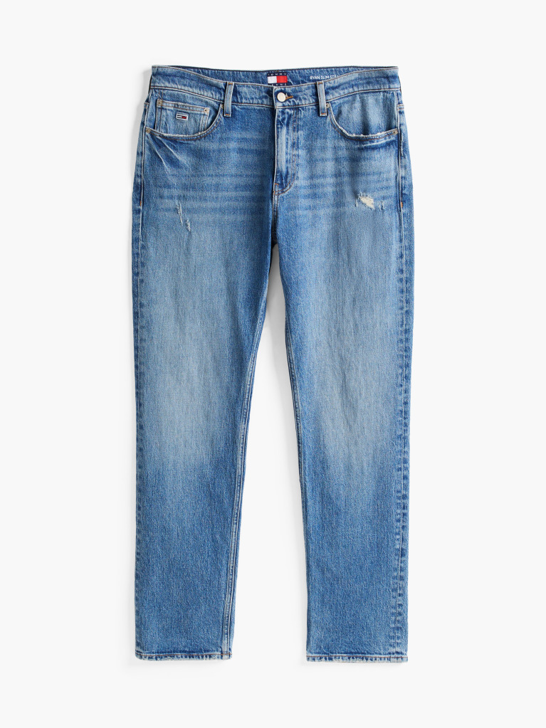 Denim Jeans Slim Drept Cu Efect Decolorat Ryan  Barbati