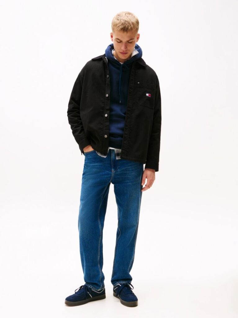 Blue Logo Drawstring Hoody  Men