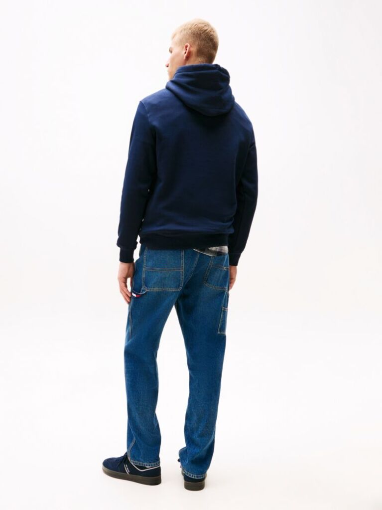Blue Logo Drawstring Hoody  Men