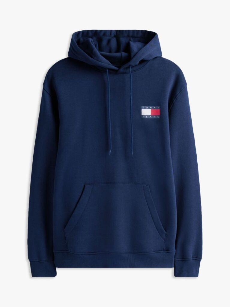 Blue Logo Drawstring Hoody  Men
