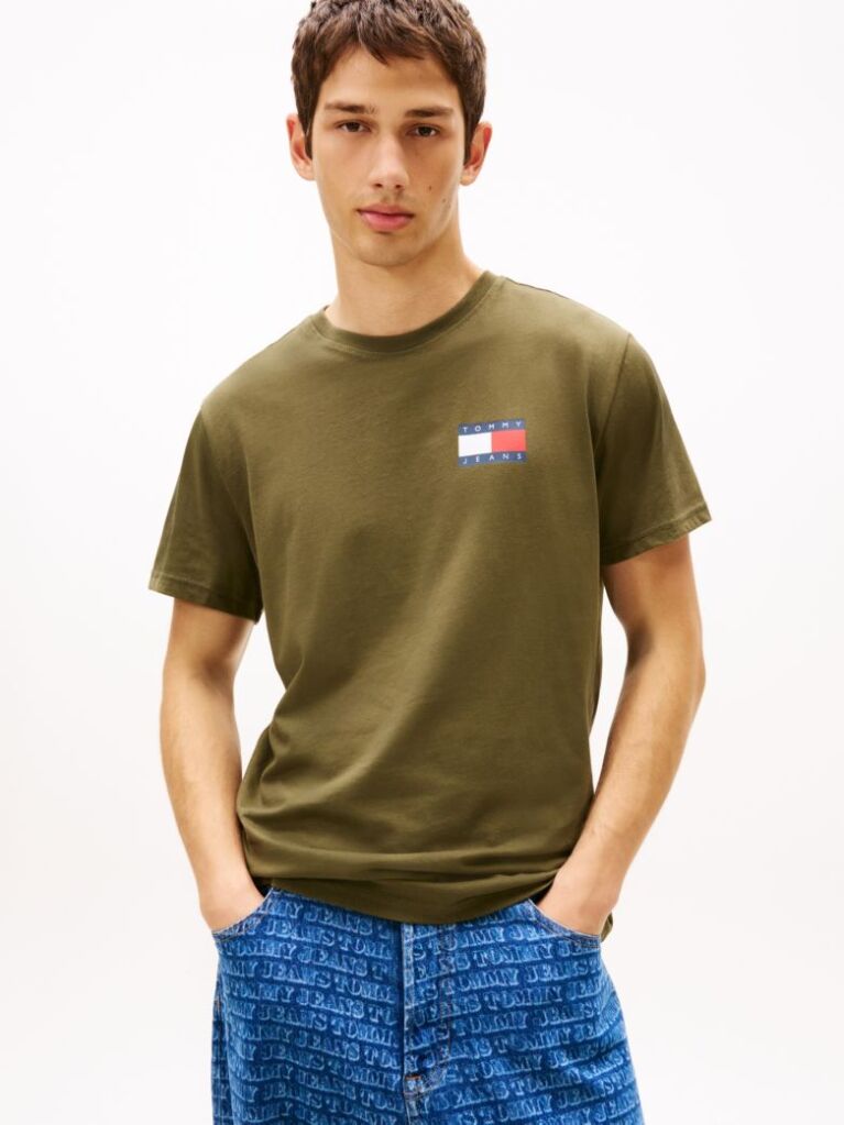 Verde Tricou Slim Cu Logo    Barbati