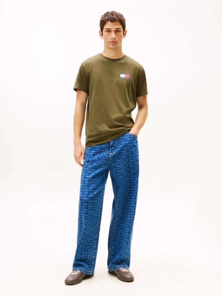 Verde Tricou Slim Cu Logo    Barbati