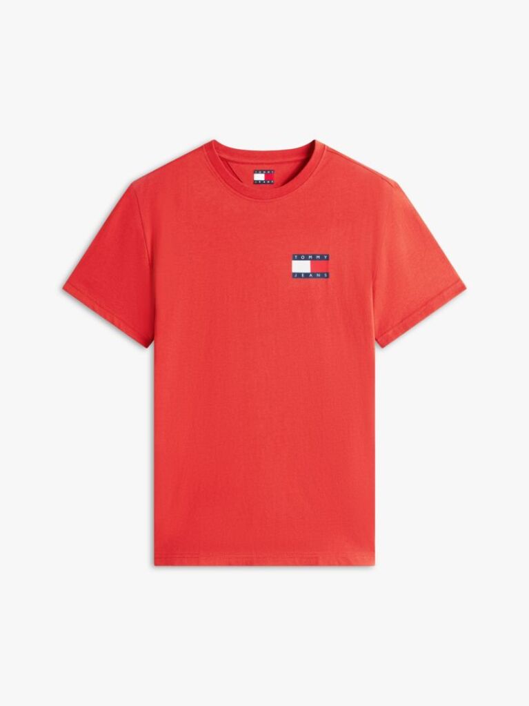 Rosu Tricou Slim Cu Logo    Barbati