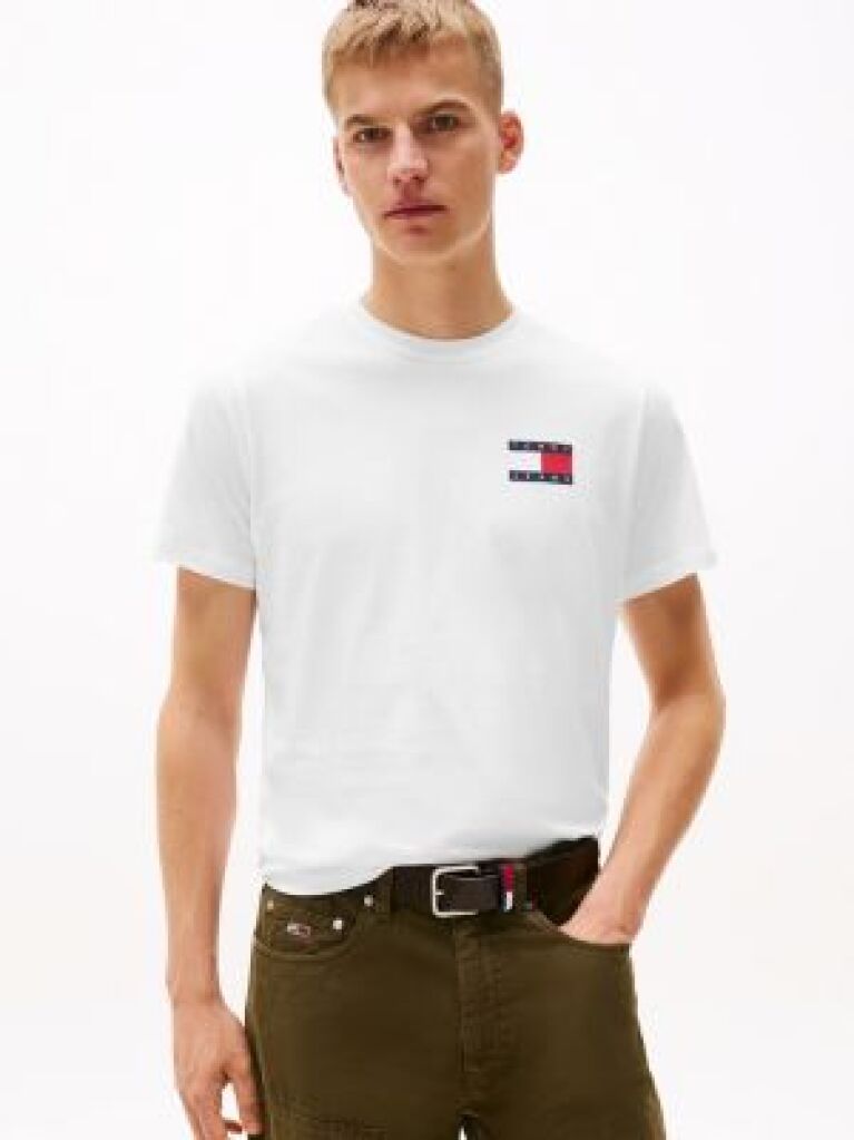 Alb Tricou Slim Cu Logo    Barbati