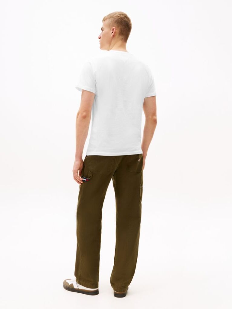 Alb Tricou Slim Cu Logo    Barbati
