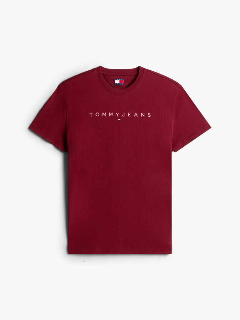 Rosu Tricou Regular Cu Logo Brodat  Barbati