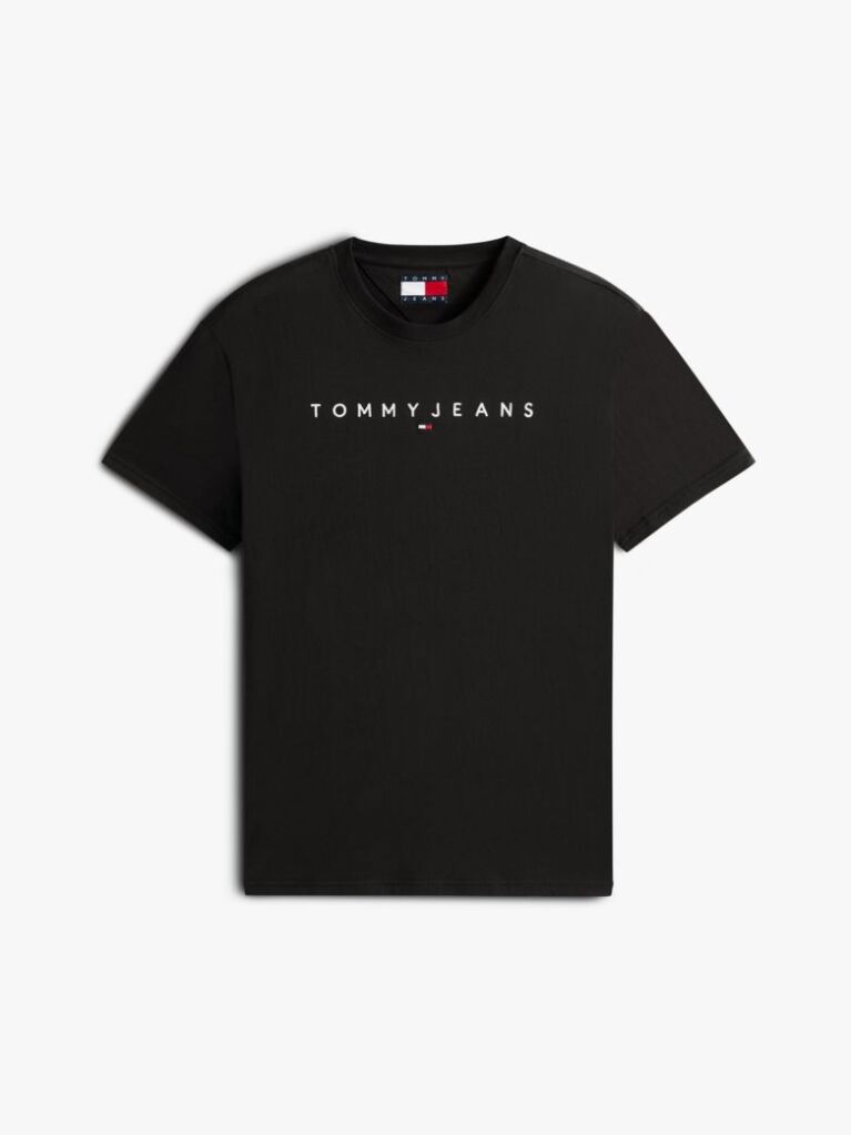 Negru Tricou Regular Cu Logo Brodat  Barbati