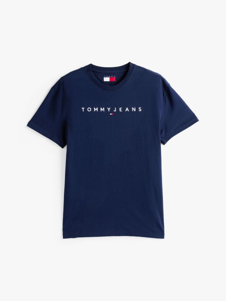 Blue Tricou Regular Cu Logo Brodat  Barbati