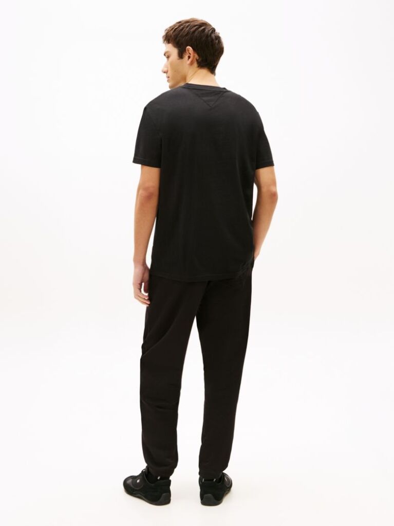 Black Regular Logo Embroidery T-Shirt  Men