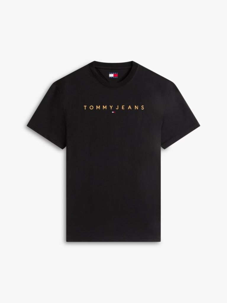 Black Regular Logo Embroidery T-Shirt  Men