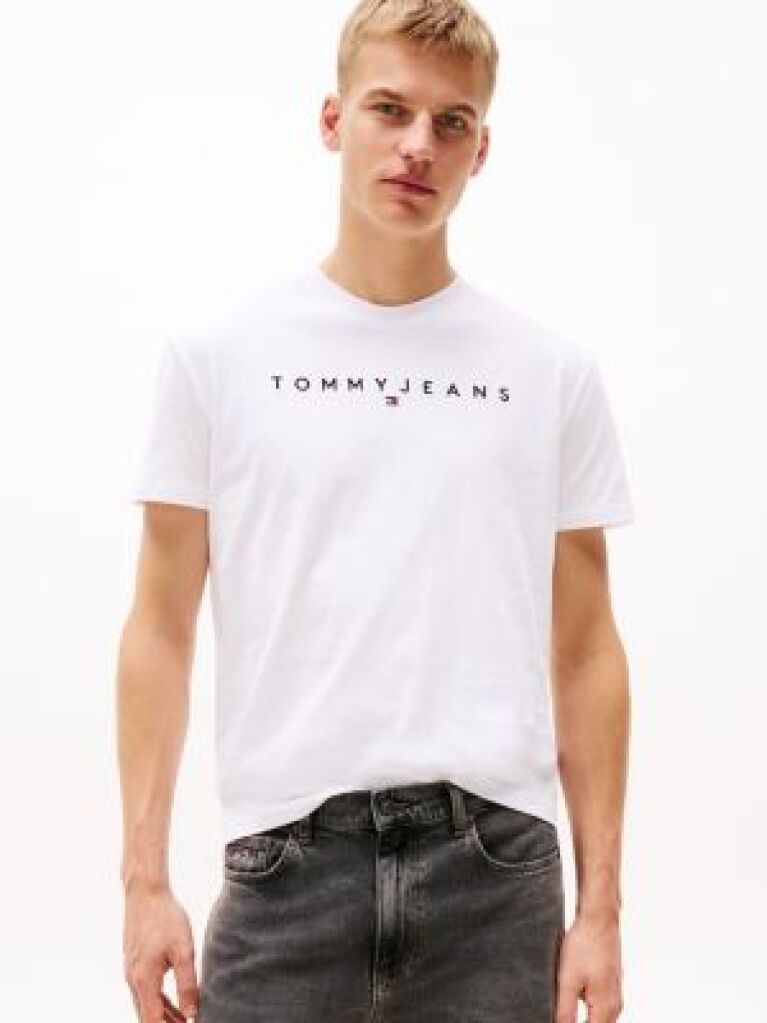 Alb Tricou Regular Cu Logo Brodat  Barbati