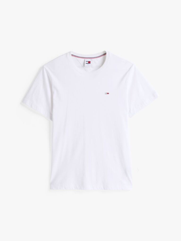 Alb Tricou Regular Cu Logo Brodat  Barbati