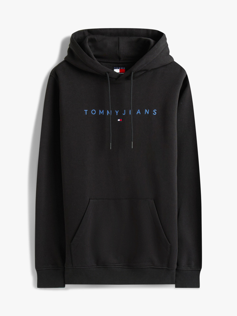 Black Regular Logo Hoody  Men
