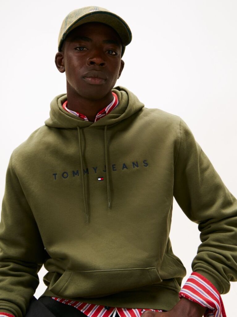 Green Regular Logo Hoody  Men