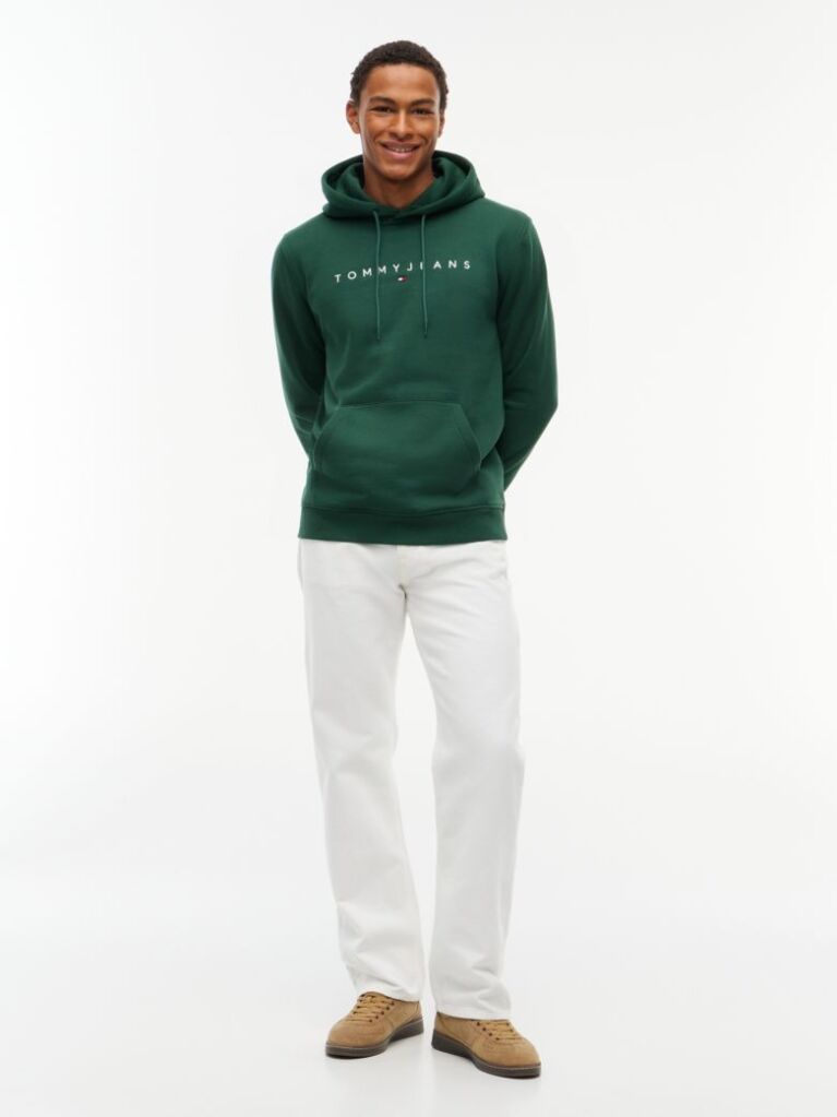 Verde Hanorac Regular Cu Logo  Barbati