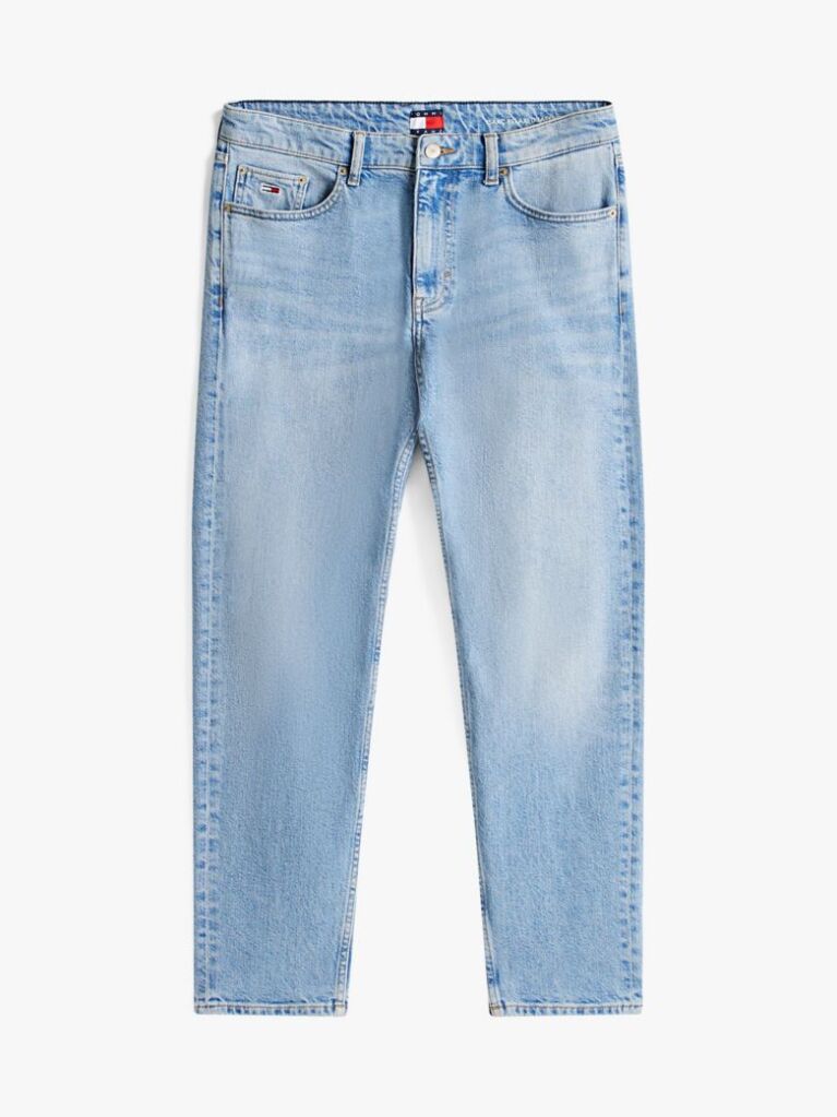 Denim Jeans Isaac Relaxati Cu Efect De Uzura Si Croiala Conica  Barbati