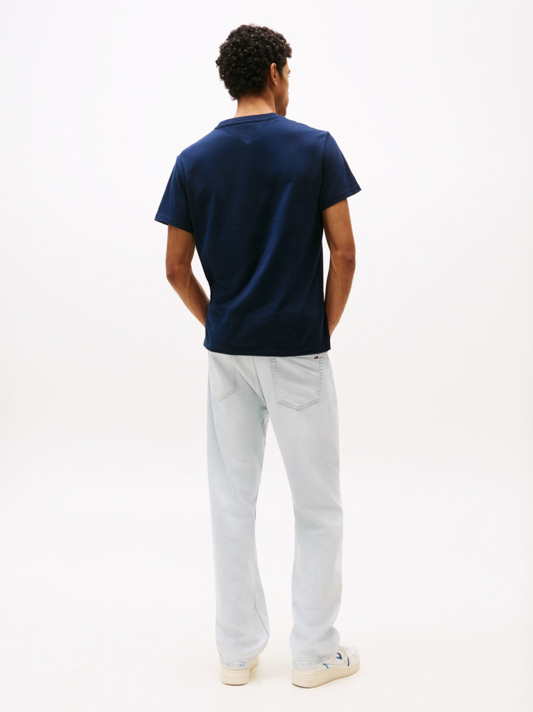 Blue Tricou Slim Cu Logo Tonal  Barbati