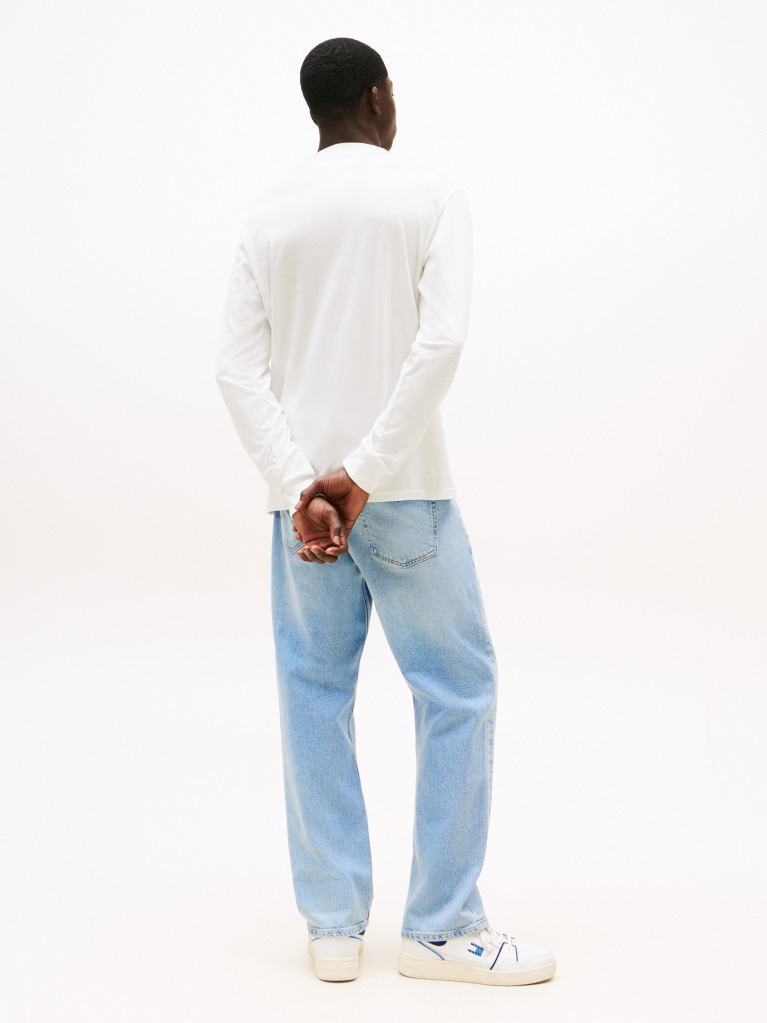Beige Linear Logo Slim Long-Sleeve T-Shirt  Men