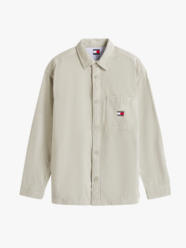 Verde Camasa Overshirt Din Catifea De Tip Cord Brick  Barbati