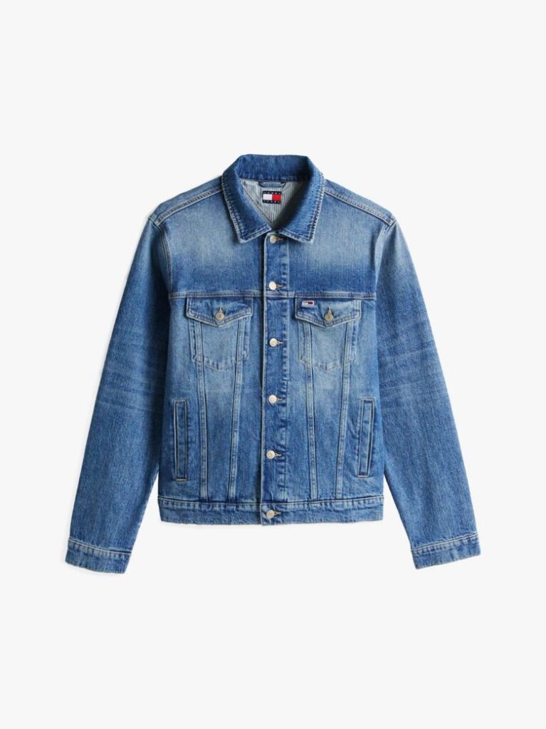 Denim Ryan Back Crest Embroidery Trucker Jacket  Men