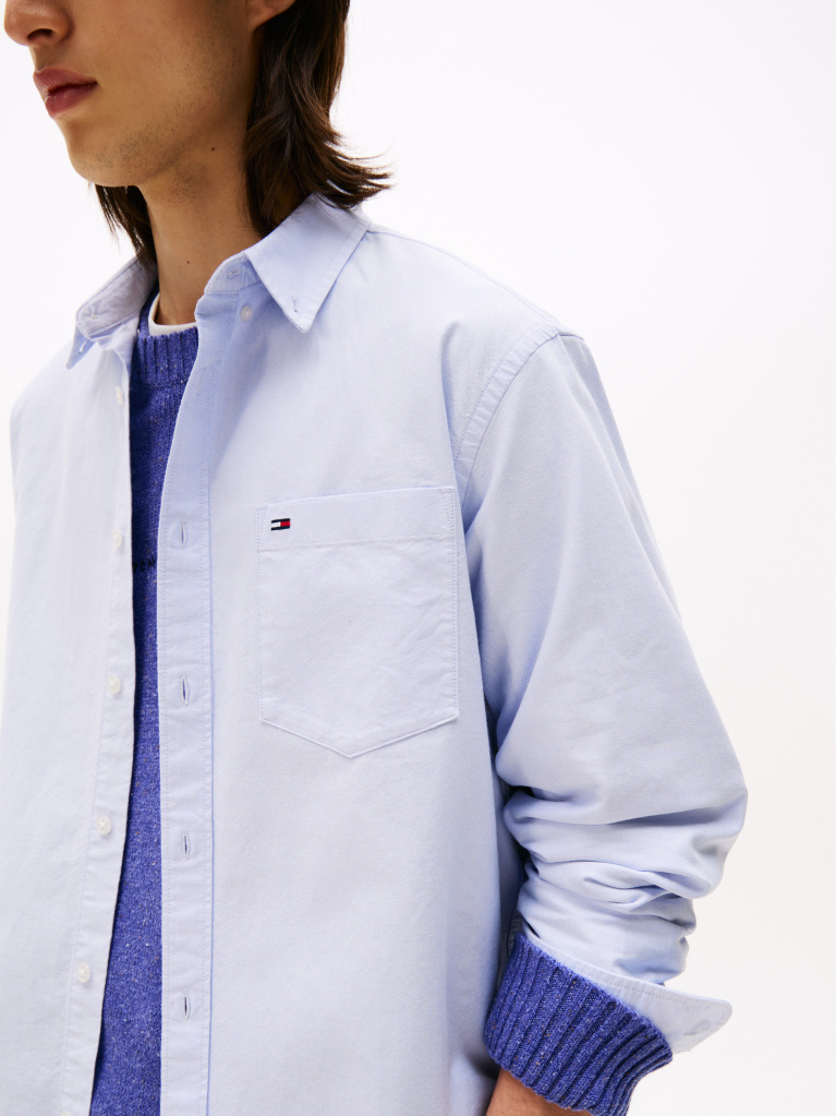 Blue Relaxed Fit Oxford Shirt  Men