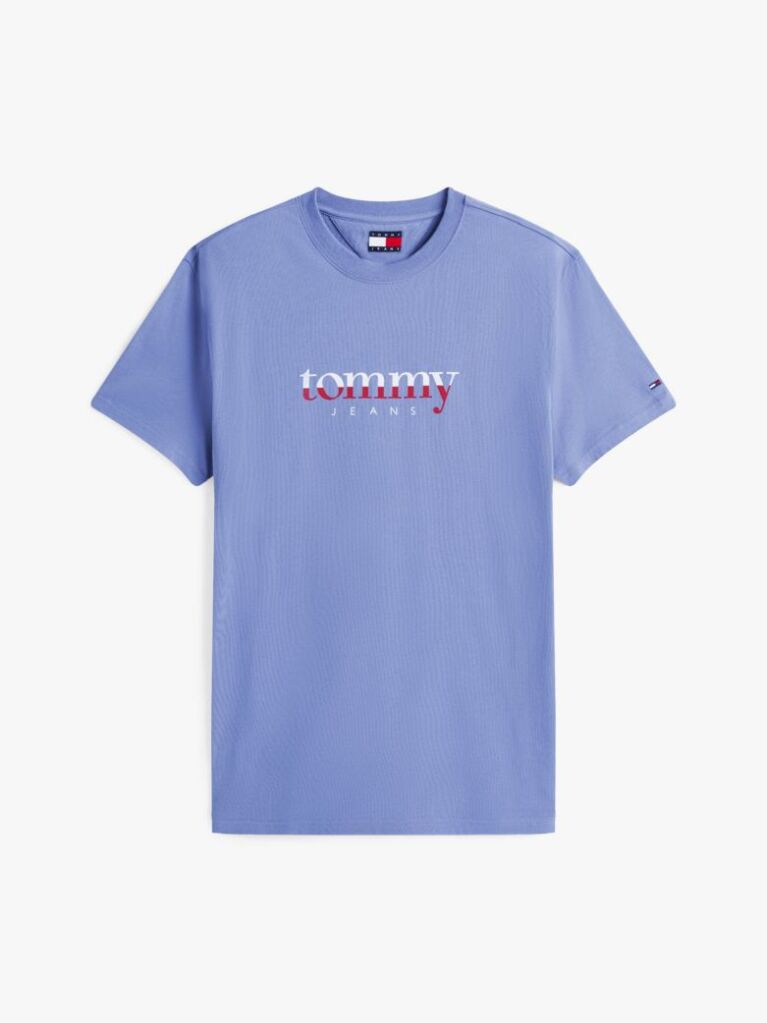 Blue Logo Jersey Crew Neck T-Shirt  Men