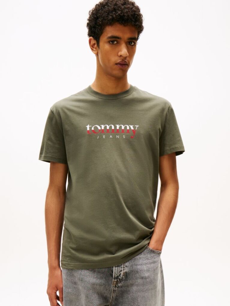 Green Logo Jersey Crew Neck T-Shirt  Men