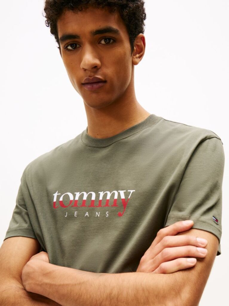 Green Logo Jersey Crew Neck T-Shirt  Men