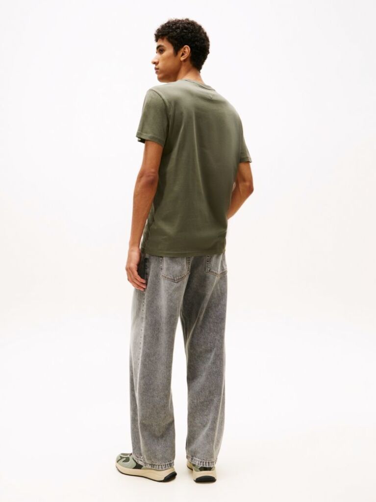 Green Logo Jersey Crew Neck T-Shirt  Men