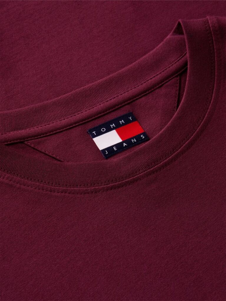 Mov Tricou Din Jersey Cu Guler Rotund Si Logo  Barbati