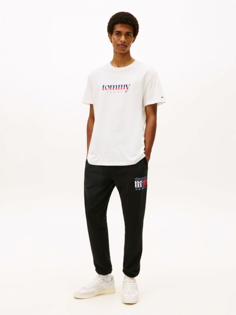 Beige Logo Jersey Crew Neck T-Shirt  Men