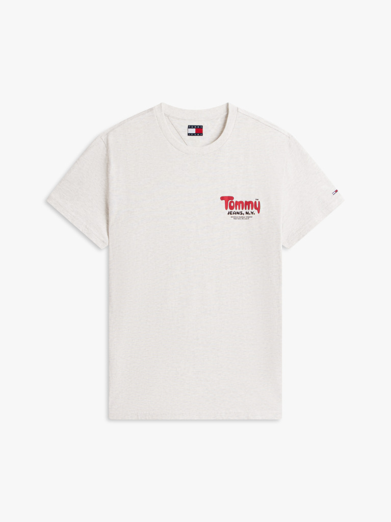 Grey Logo Slim Crew Neck T-Shirt  Men