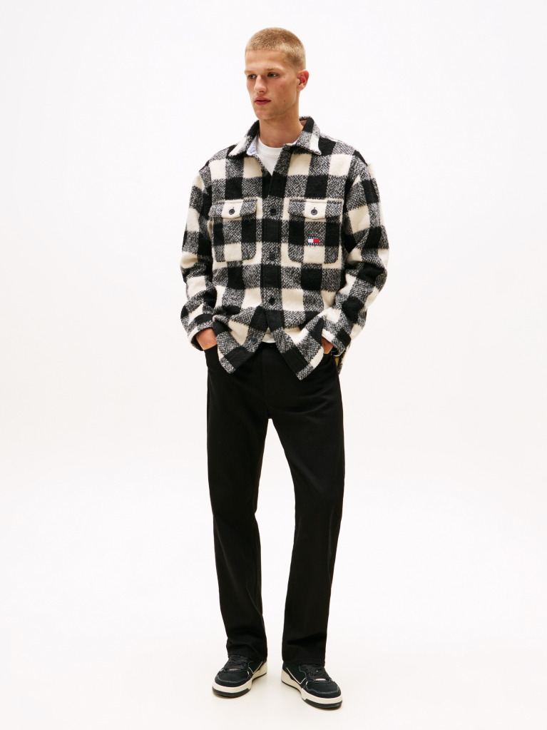 Denim Blugi Otis Negri Overdyed Cu Croiala Dreapta  Barbati