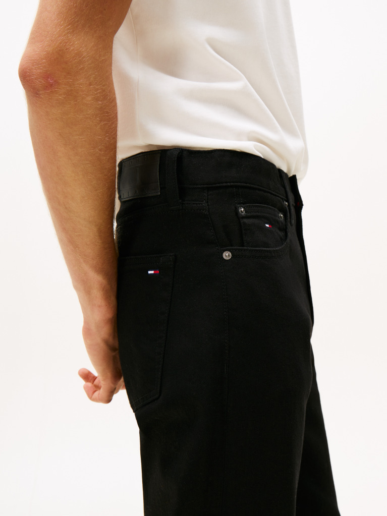 Denim Blugi Otis Negri Overdyed Cu Croiala Dreapta  Barbati