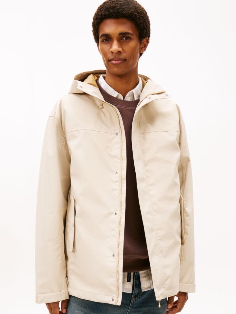 Beige 3-in-1 Padded Chicago Windbreaker  Men