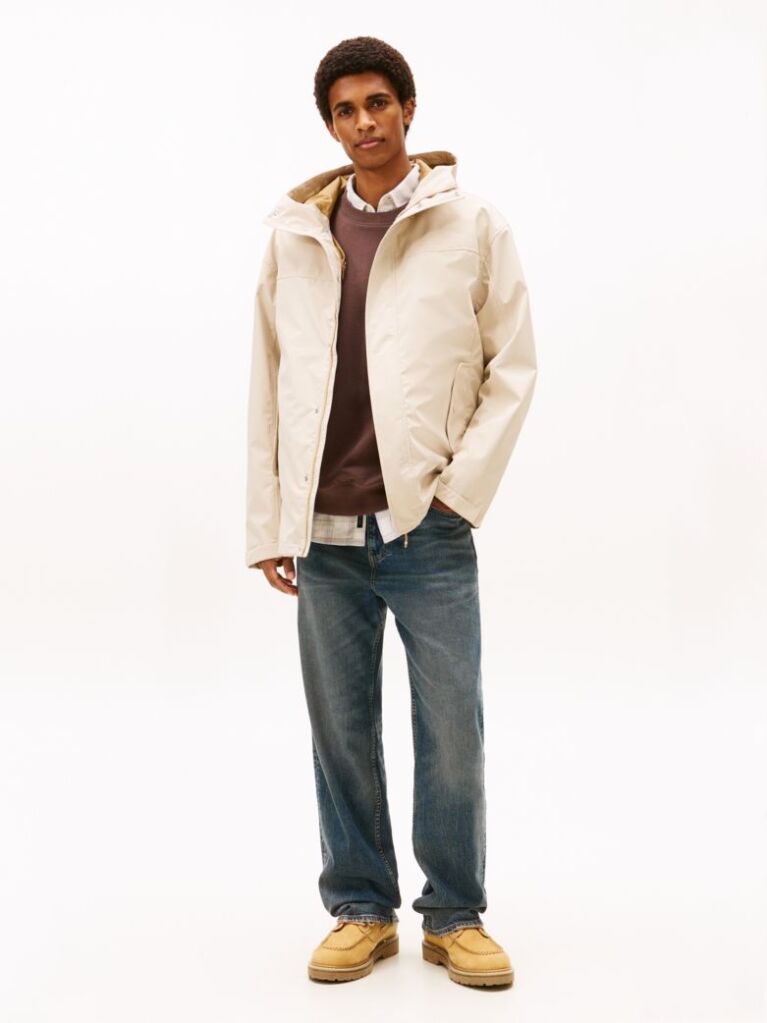 Beige 3-in-1 Padded Chicago Windbreaker  Men