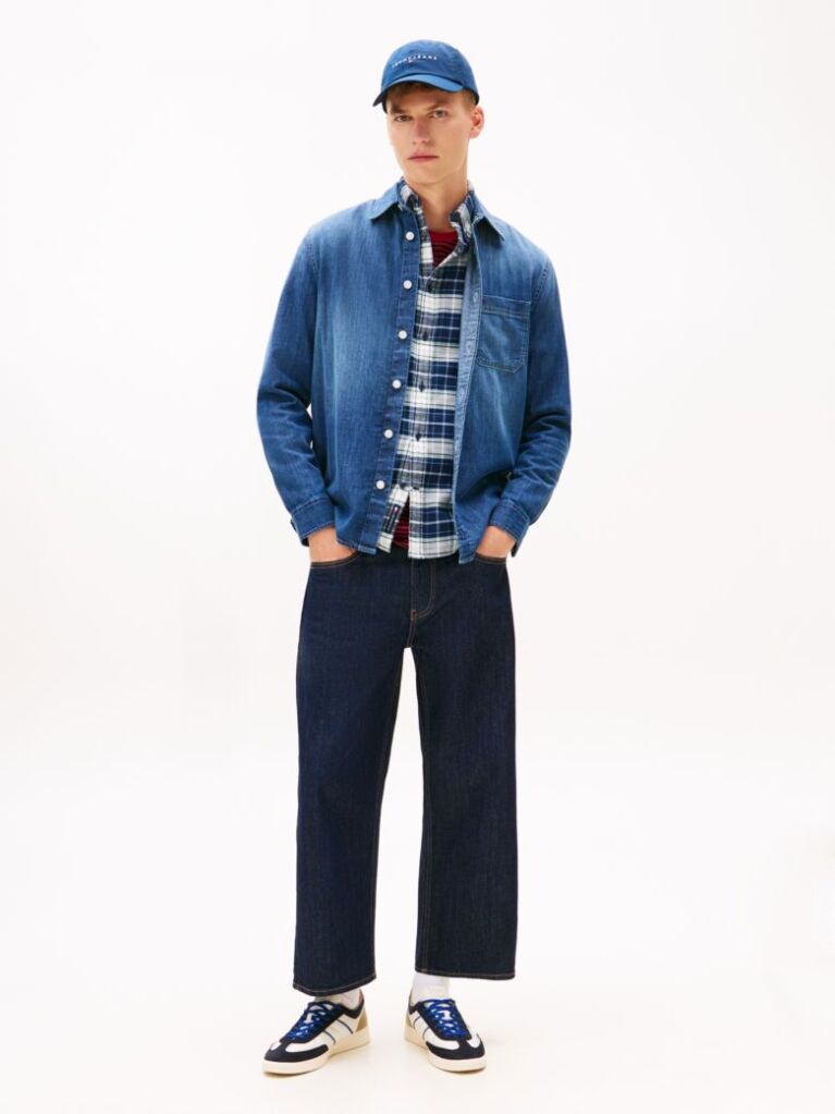 Denim Camasa Denim Cu Croiala Regular  Barbati