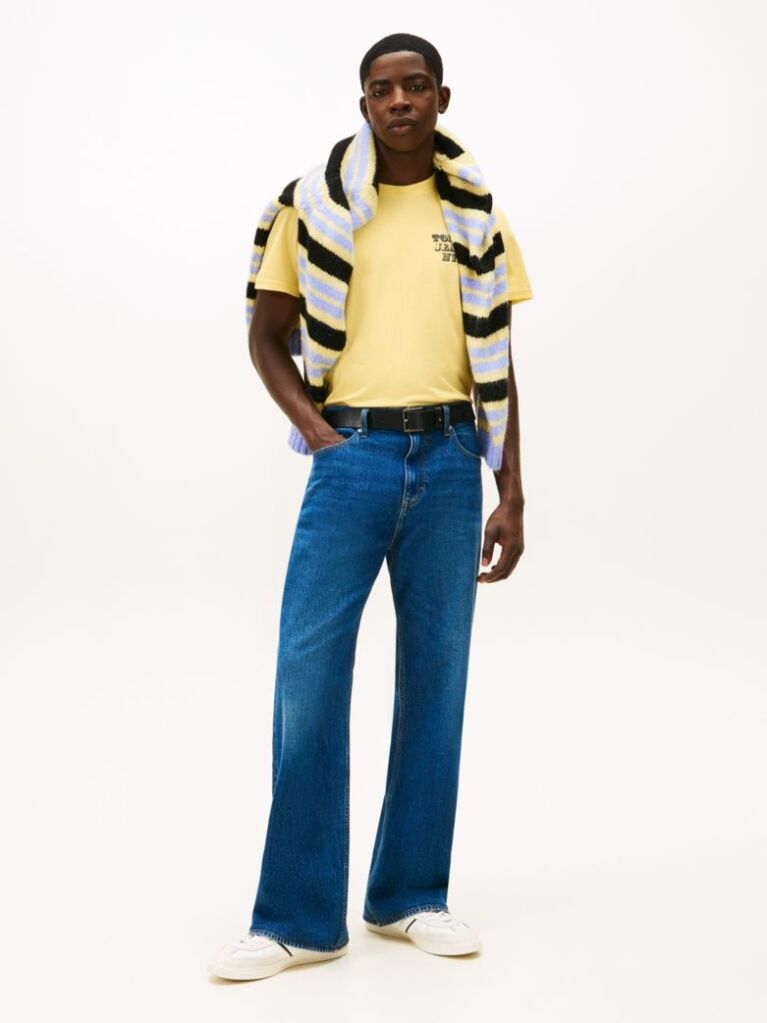 Yellow Varsity Logo Slim T-Shirt  Men
