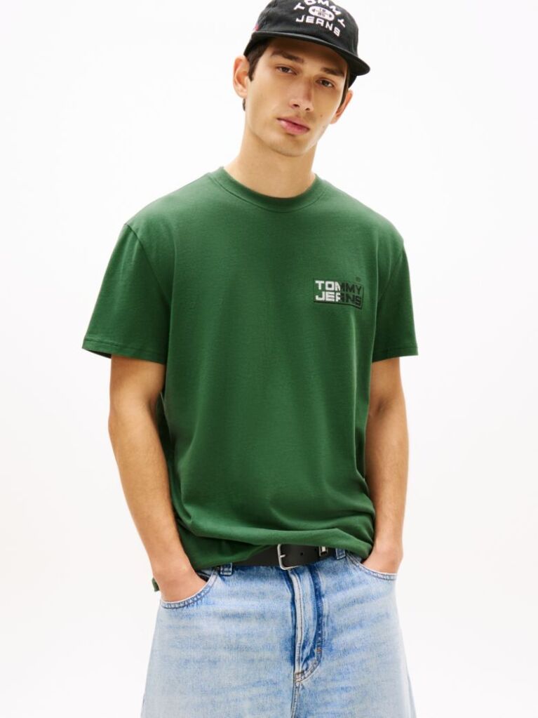 Green Back Logo Relaxed Jersey T-Shirt  Men