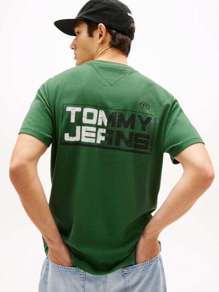 Green Back Logo Relaxed Jersey T-Shirt  Men