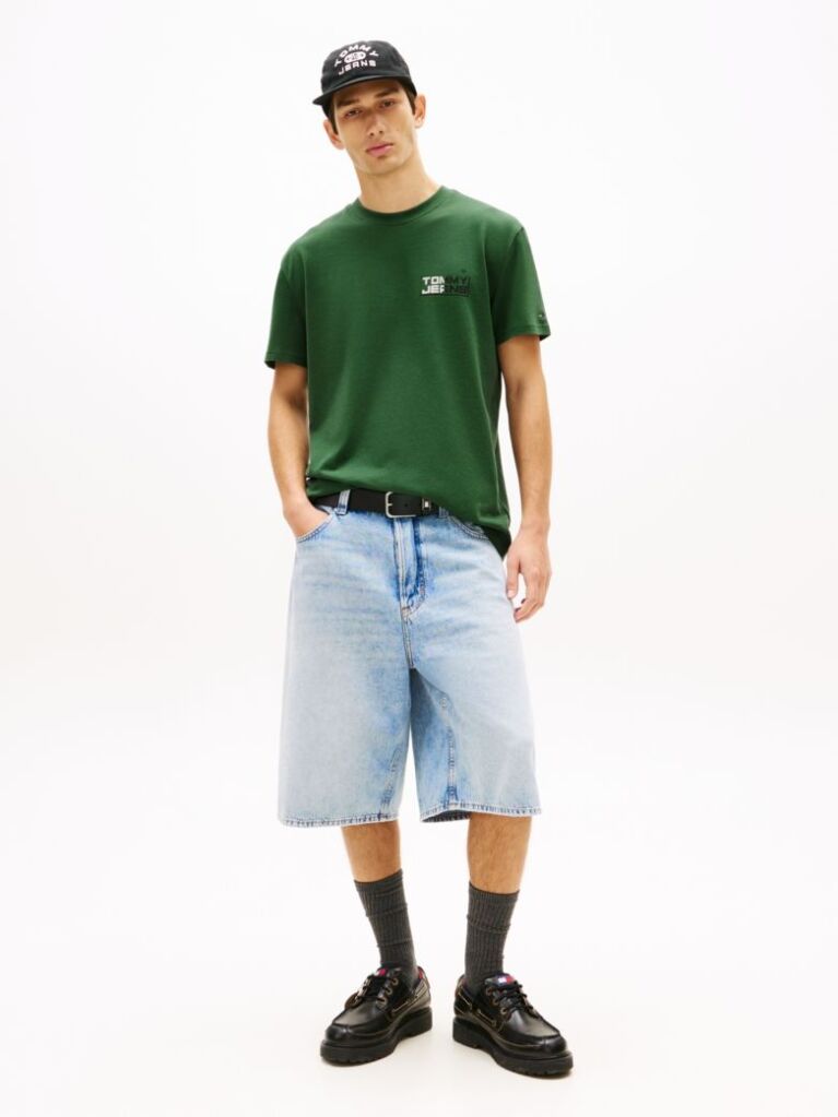 Green Back Logo Relaxed Jersey T-Shirt  Men